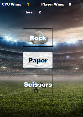 Rock, Paper, Scissors Screen