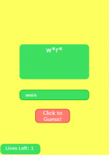 Word Guesser Screen