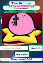 Meme Archive Screen